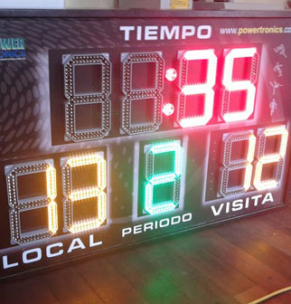 small electronic scoreboard