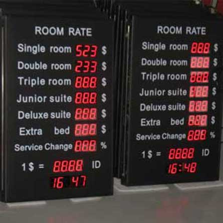 indoor led exchange rate sign